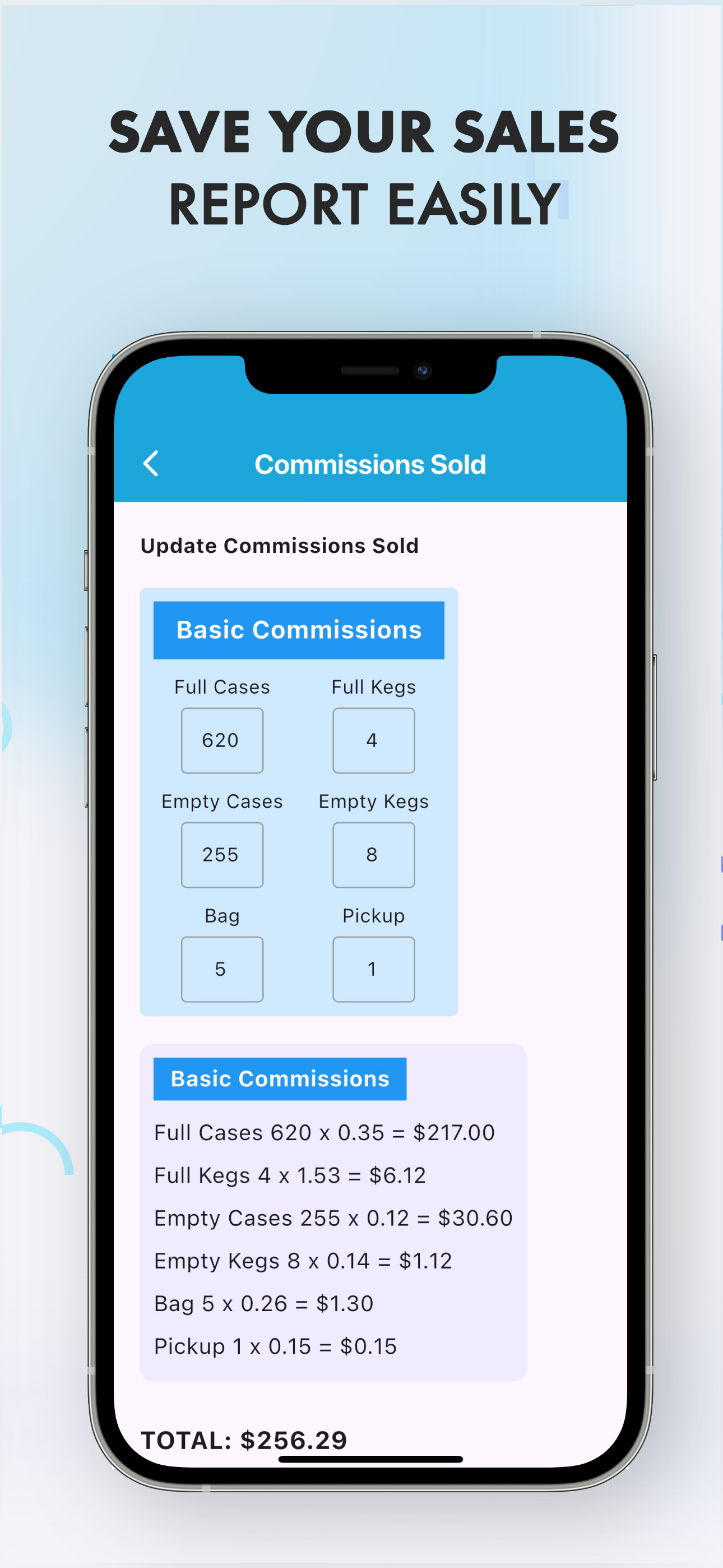 Save your sales report quickly